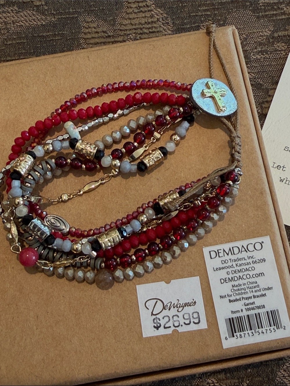 Demdaco Prayer Multi-Strand Bracelet